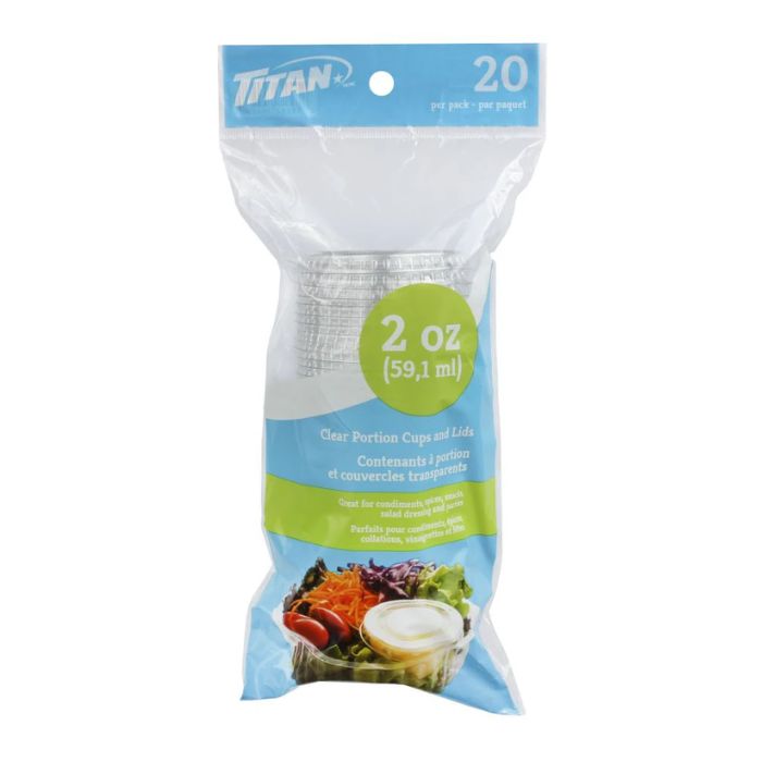 Contenant en plastique avec couvercle 59 ml (paquet de 20)