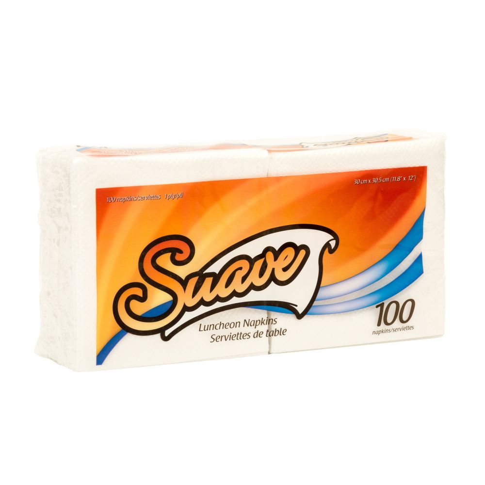 Serviette de table blanche (paquet de 100)