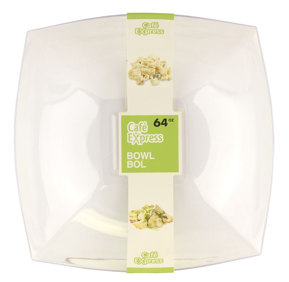 Bol carré 64 oz en plastique Café Express