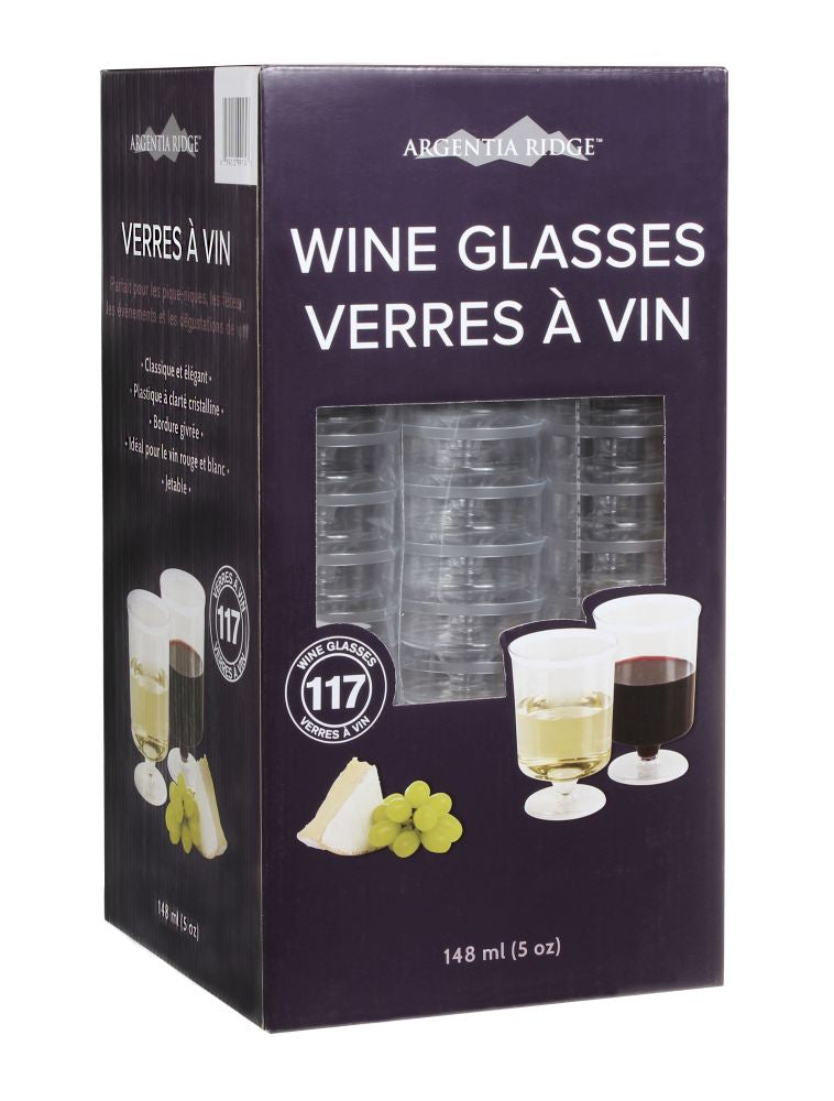 Verre à vin en plastique jetable 148 ml (paquet de 117)