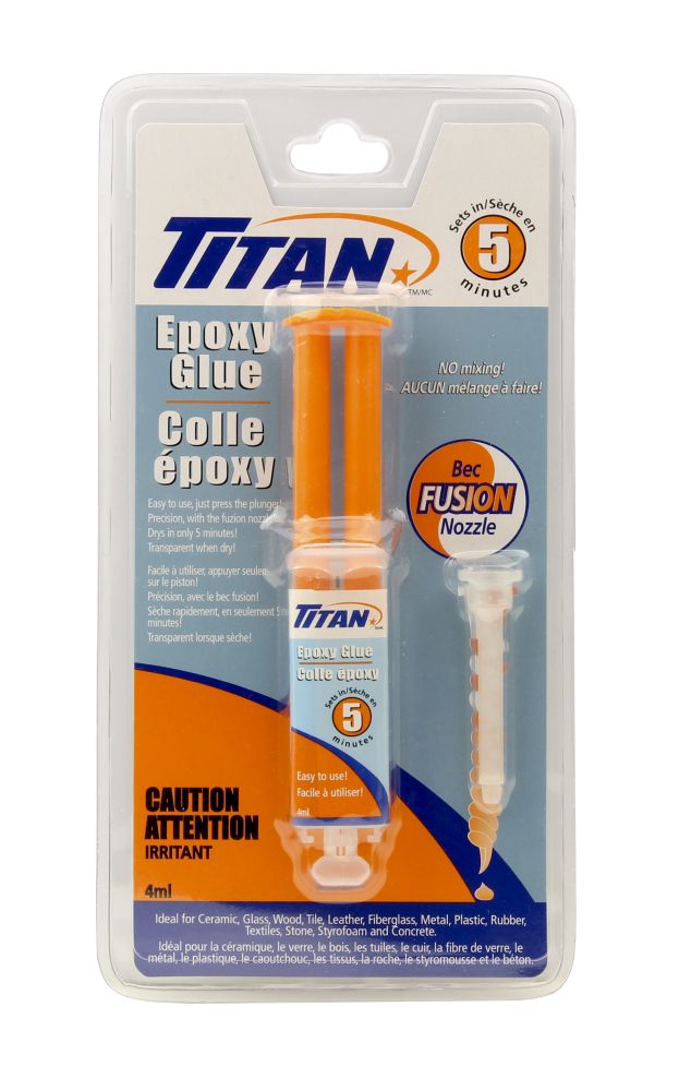 Colle époxy 4 ml dans une seringue Titan