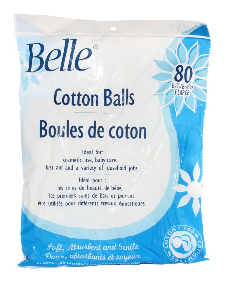 Boule de coton x-large (paquet de 80)