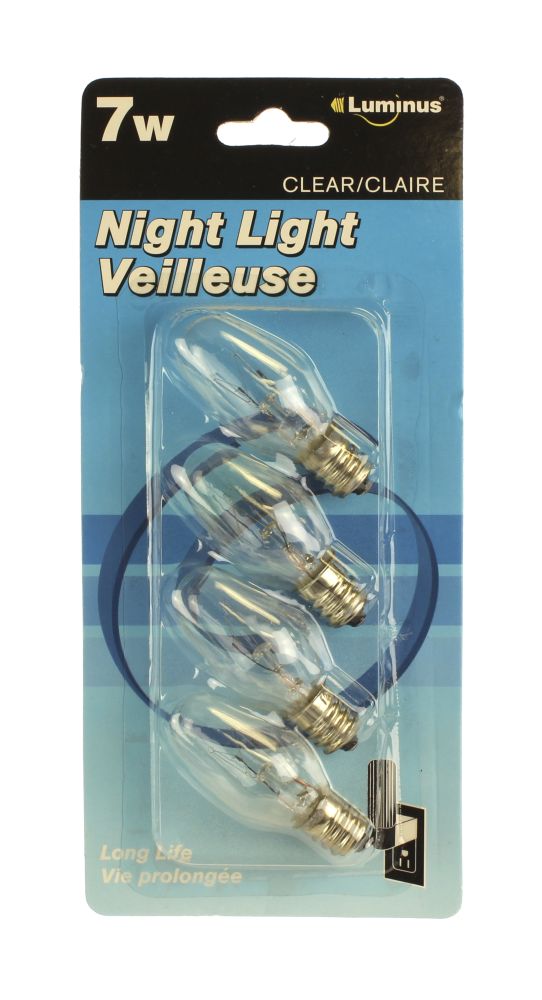 Ampoule incandescente pour veilleuse 7W (paquet de 3)