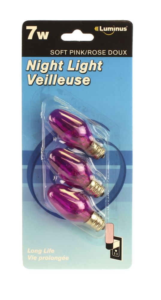 Ampoule incandescente pour veilleuse 7W (paquet de 3)