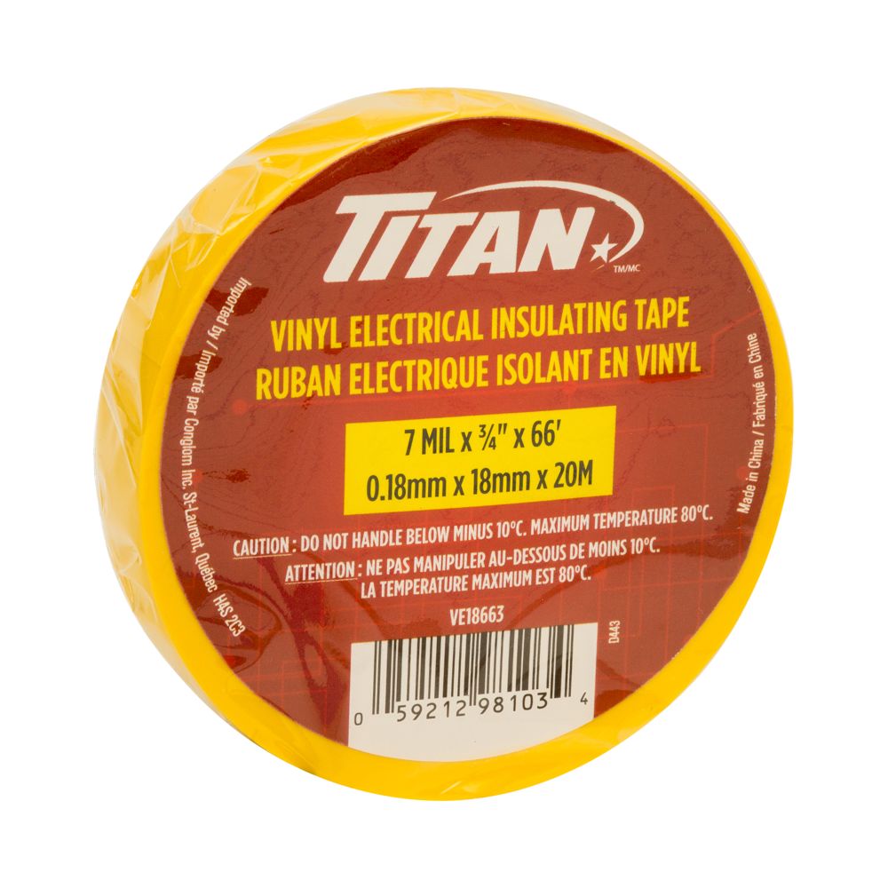 Ruban électrique 0,75 po x 66 pi