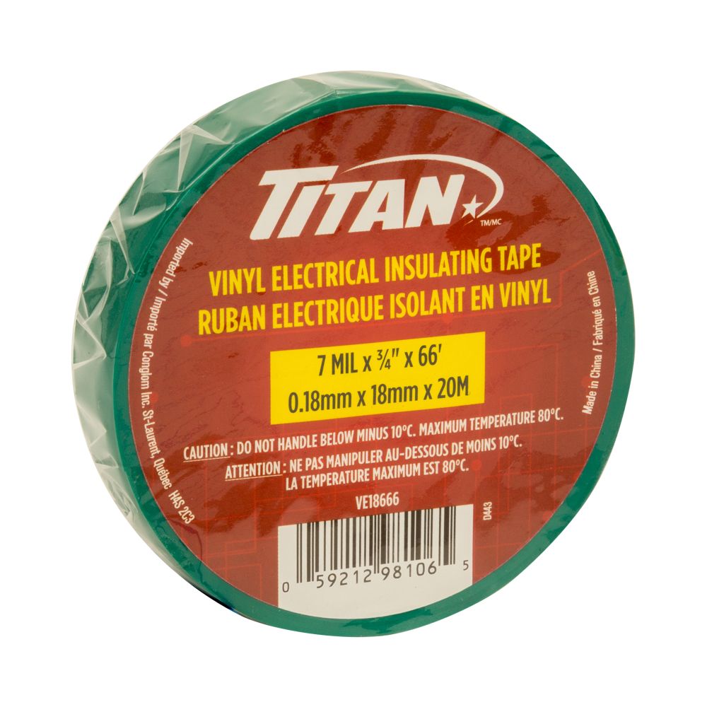 Ruban électrique 0,75 po x 66 pi