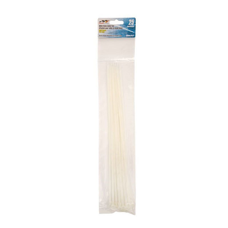 Attache de nylon 13,75 po blanc (paquet de 25)