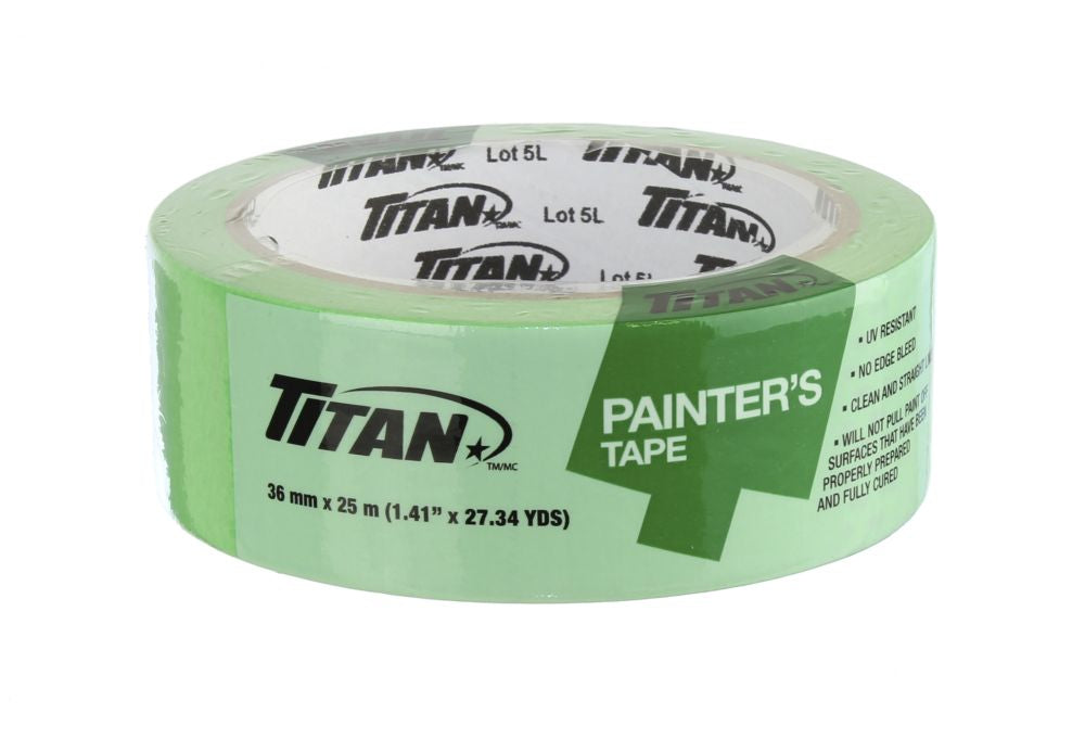 Ruban à masquer pour peintre 36 mm x 25 m Titan vert