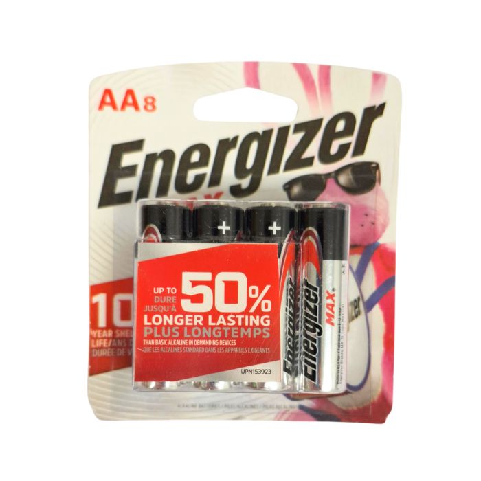 Pile alcaline Energizer Max AA (paquet de 8)