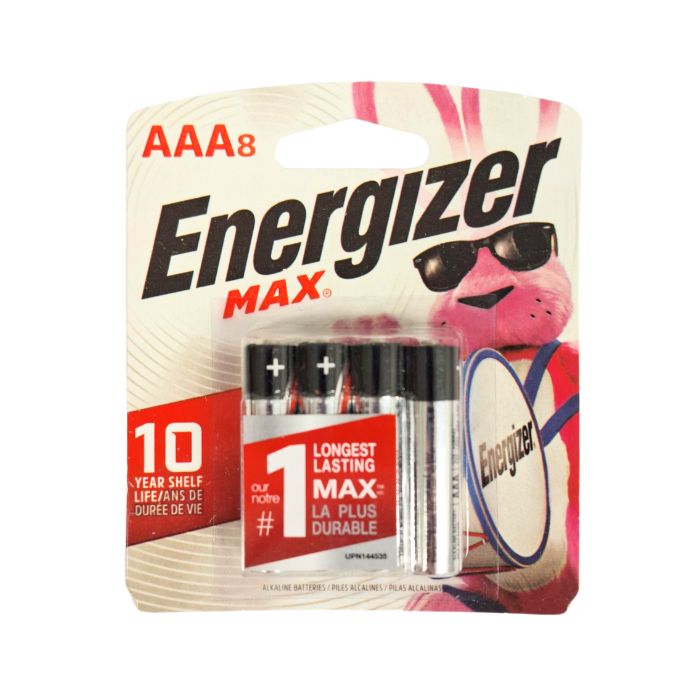 Pile alcaline Energizer Max AAA (paquet de 8)