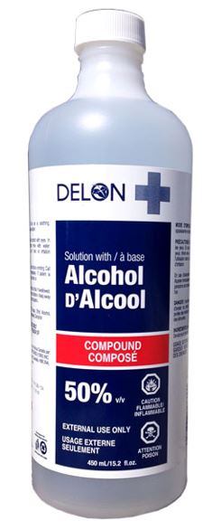Alcool à friction 50 % 450 ml Delon