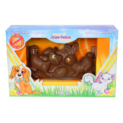 Chocolat au lait 150 g chiot et lapin