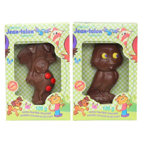 Chocolat au lait 100 g oiseau ou coccinelle