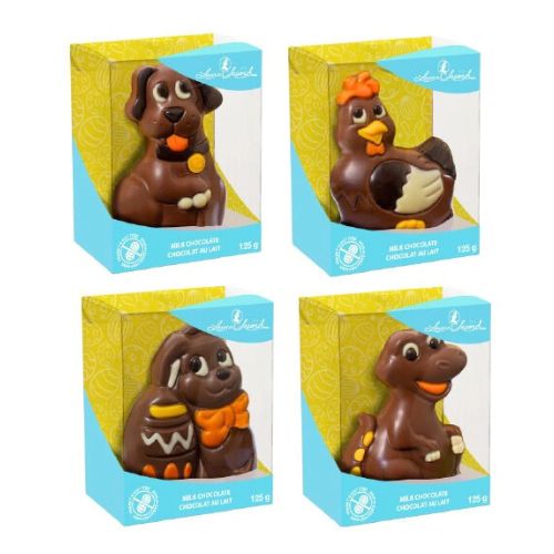 Chocolat au lait Laura Secord 125 g poule, lapin, dinosaure ou chien