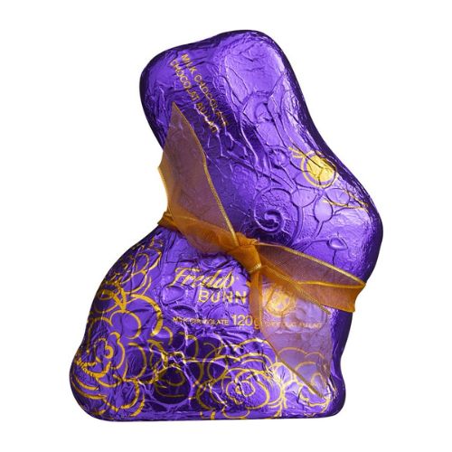Chocolat au lait 120 g lapin fleur dorée Freddo