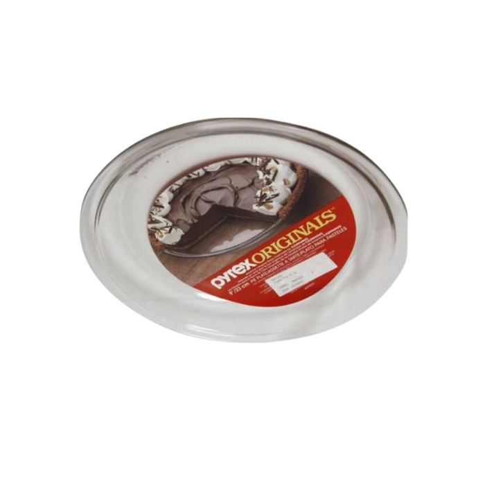 Assiette à tarte 9 po en verre Pyrex