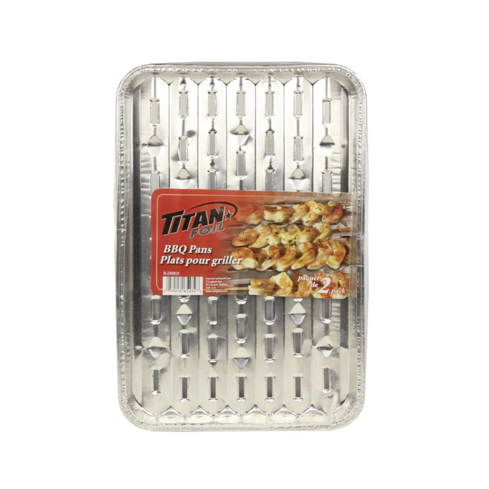 Plat pour griller en aluminium Titan (paquet de 2)