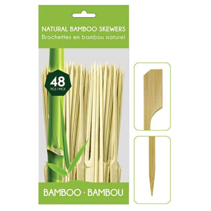 Pic à hors d'oeuvre en bambou 6 po (paquet de 48)