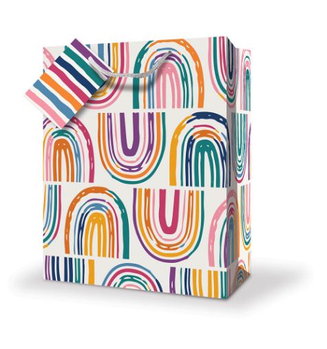 Sac cadeau petit 6 po x 5 po arches multicolores