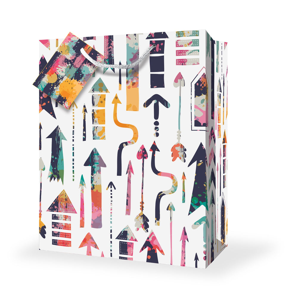 Sac cadeau petit 6 po x 5 po flèches