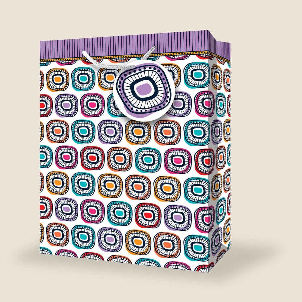 Sac cadeau carré très grand 13 po x 18 po coloré