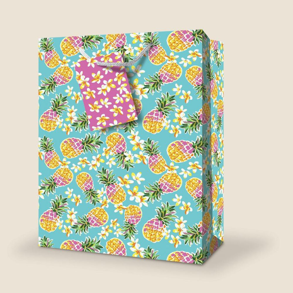 Sac cadeau très grand 13 po x 18 po ananas