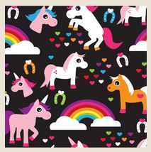 Papier d'emballage 30 po x 96 po bébés licornes