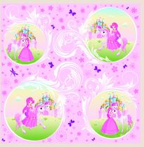 Papier d'emballage 30 po x 96 po princesses