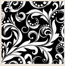Papier d'emballage 30 po x 96 po mariage noir et blanc