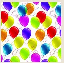 Papier d'emballage 30 po x 96 po ballons de fête
