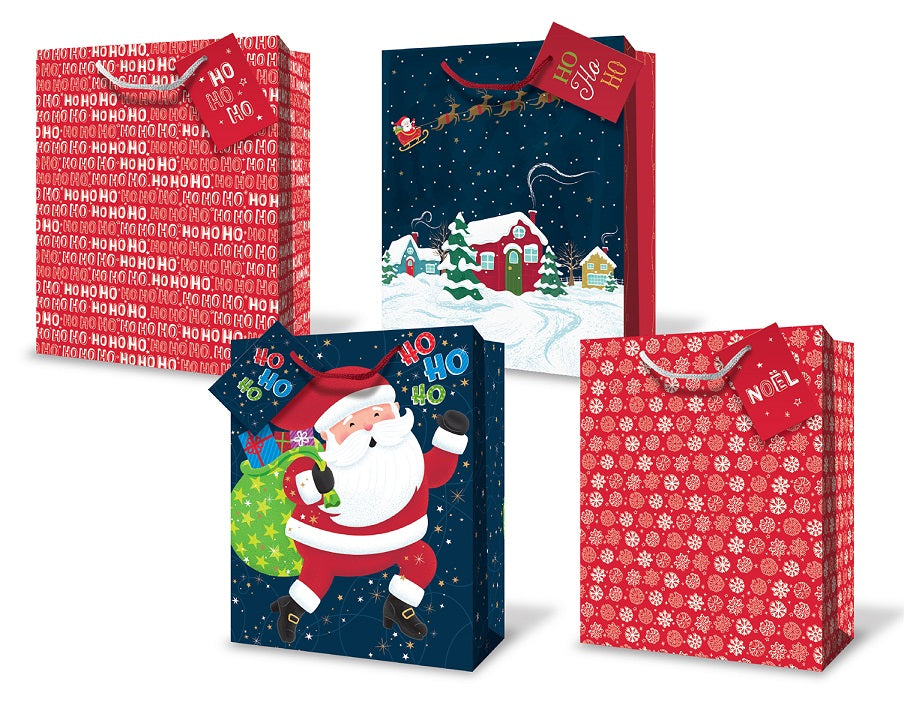 Sac cadeau jumbo motif de Noël