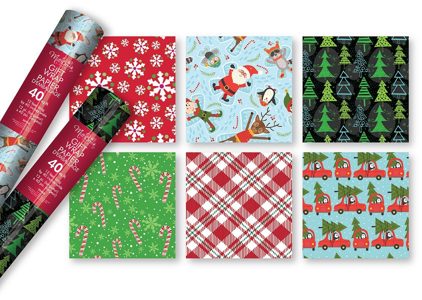 Papier d'emballage de Noël 40 po x 144 po (1 rouleau)-1