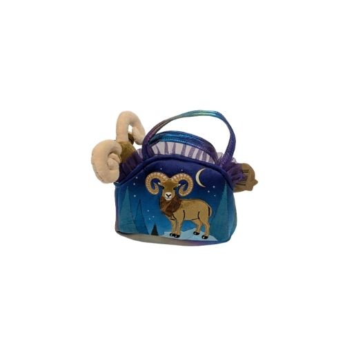 Peluche mouflon avec un sac