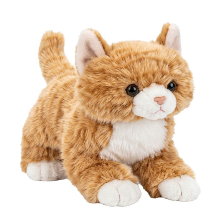 Peluche 10 po chat tigré orange