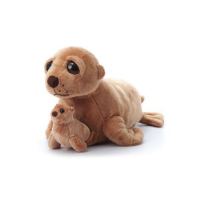 Peluche écologique otarie avec son petit