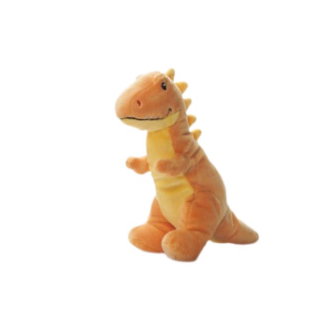 Peluche écologique dinosaure T-Rex orange