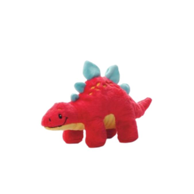 Peluche écologique dinosaure stégosaure rouge