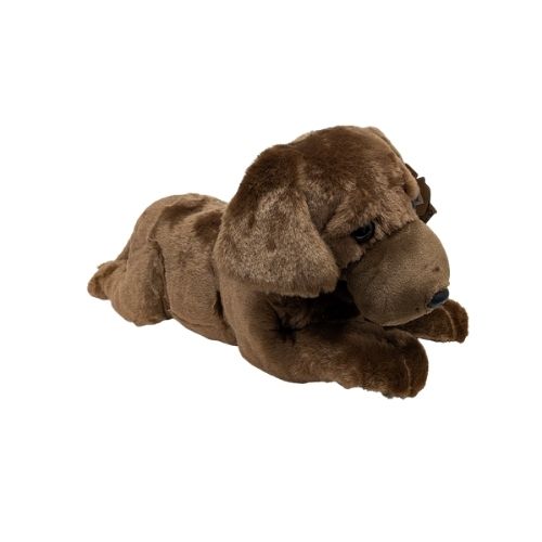 Peluche 24 po chien labrador brun