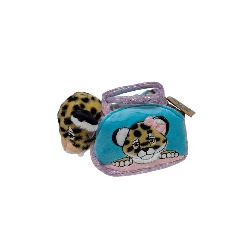 Peluche guépard avec un sac