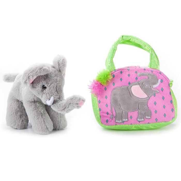 Peluche éléphant avec un sac
