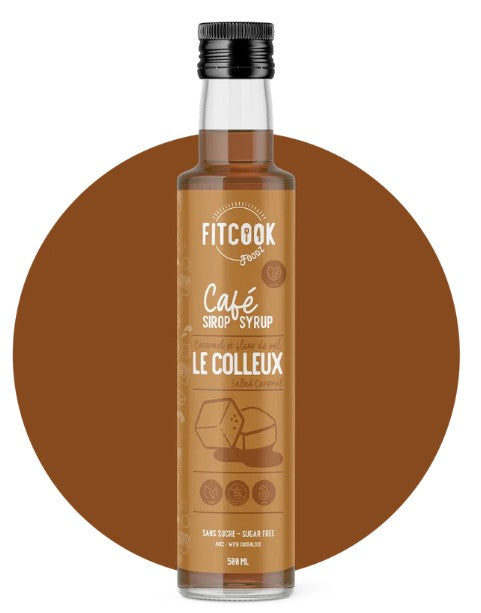 Sirop pour café sans sucre au caramel et fleur de sel Le Colleux 500 ml Fit Cook