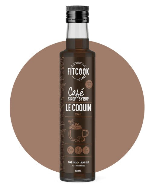 Sirop pour café sans sucre au moka Le Coquin 500 ml Fit Cook