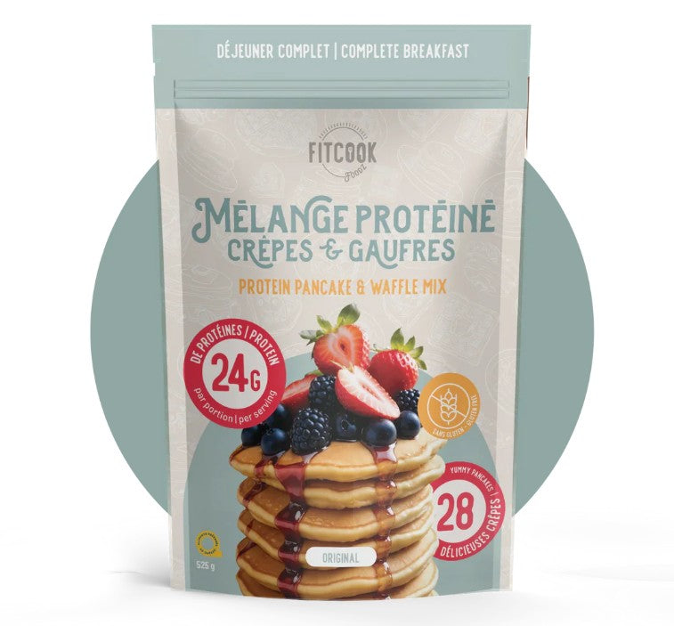 Mélange protéiné pour crêpes et gaufres 525 g Fit Cook
