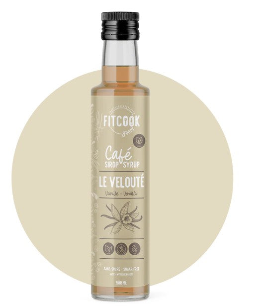 Sirop pour café sans sucre à la vanille Le Velouté 500 ml Fit Cook