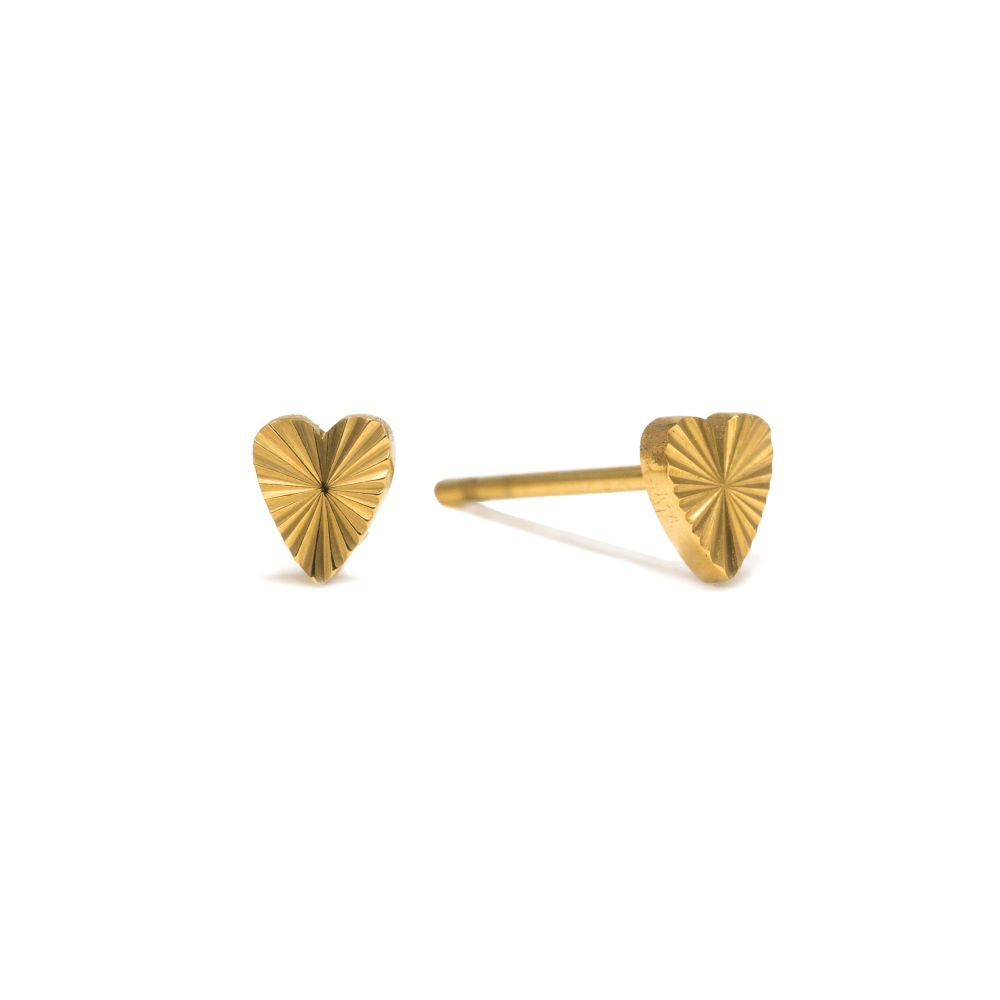 Boucles d'oreilles cœur - or