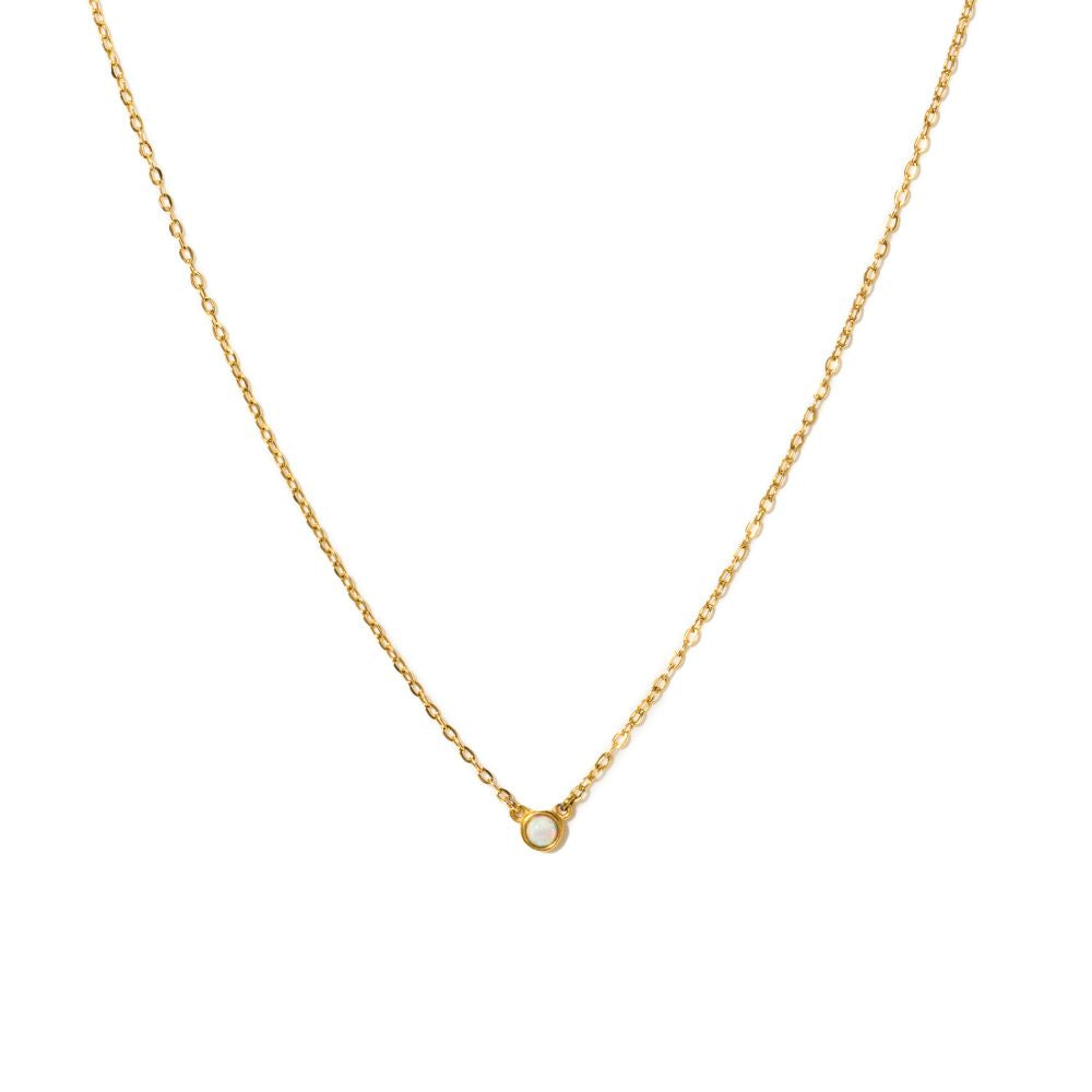 Collier Opal - or