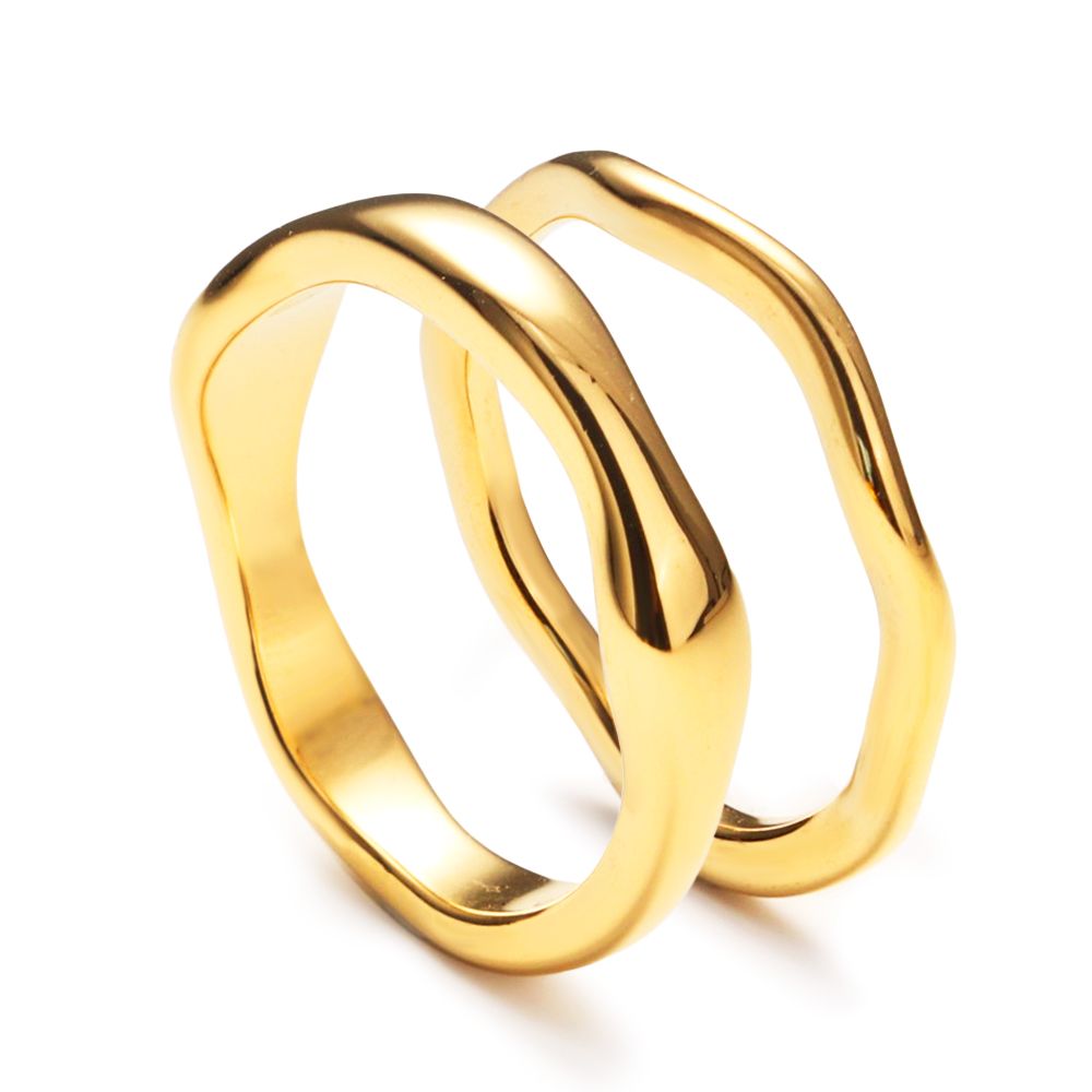 Bague Coral (ensemble de 2) - or