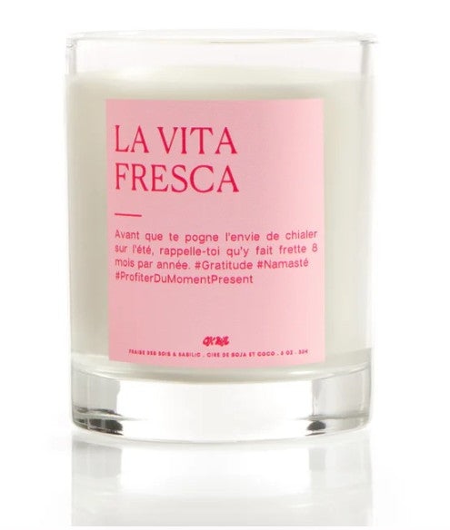 Chandelle 5 oz la Vita Fresca - Fraise des bois et basilic