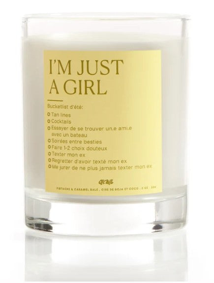 Chandelle 5 oz I'm just a girl - Pistache et caramel salé