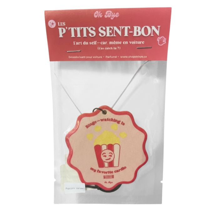 Désodorisant pour voiture Les P'tits sent bon - Popcorn et caramel